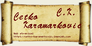 Ćetko Karamarković vizit kartica